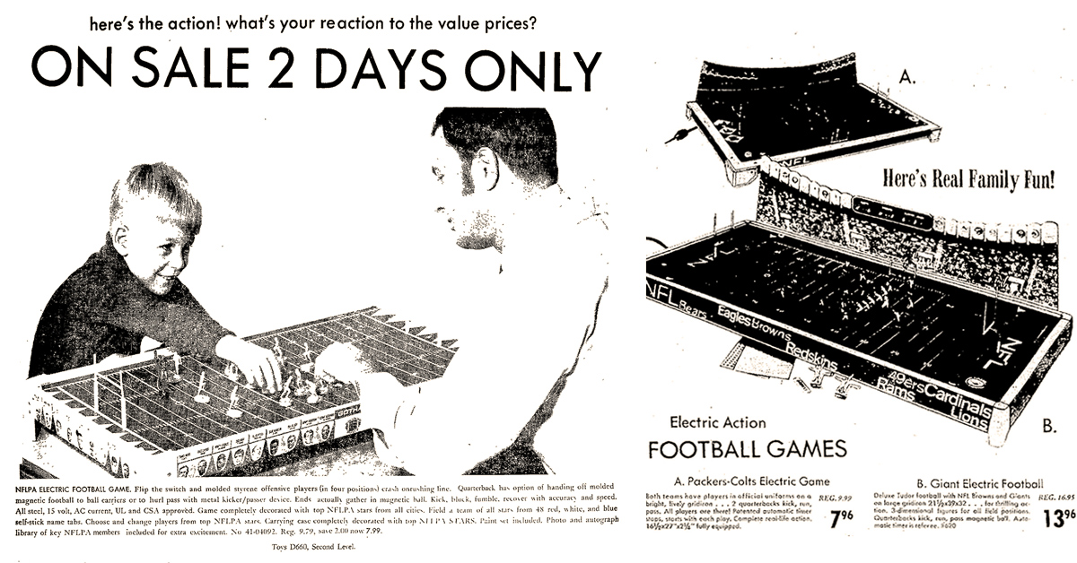 Electric Football Vintage Matchup Week 10 - Los Angeles Rams vs. San  Francisco 49ers - Electric Football History The Unforgettable Buzz