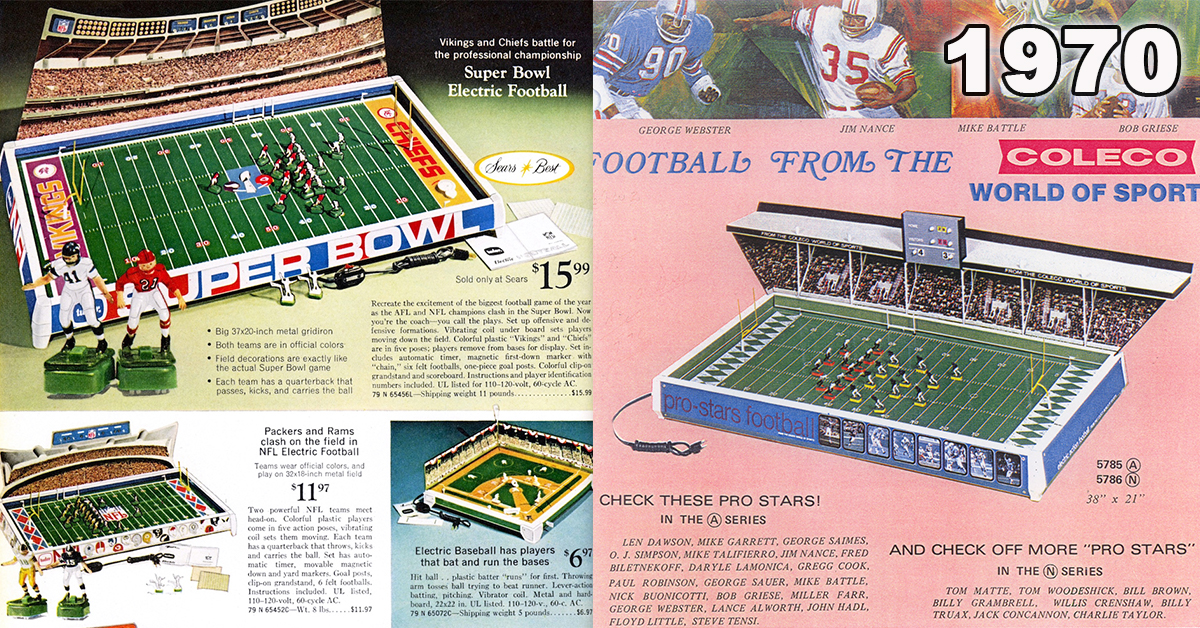 Electric Football Timeline 1969 - Tudor Makes a Super Bowl